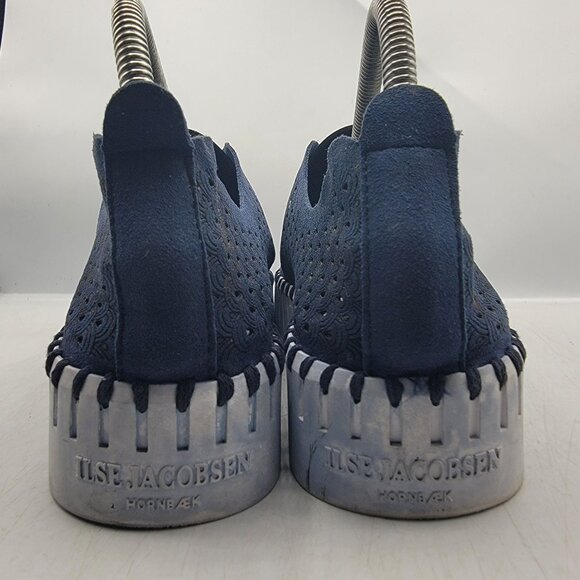 Ilse Jacobsen Plateau Womens 10 Tulip Shoes Slip on Navy Platform Comfort - Picture 5 of 13